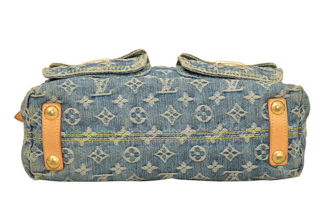 Auth Louis Vuitton Monogram Denim Baggy PM Shoulder Bag M95049 Used